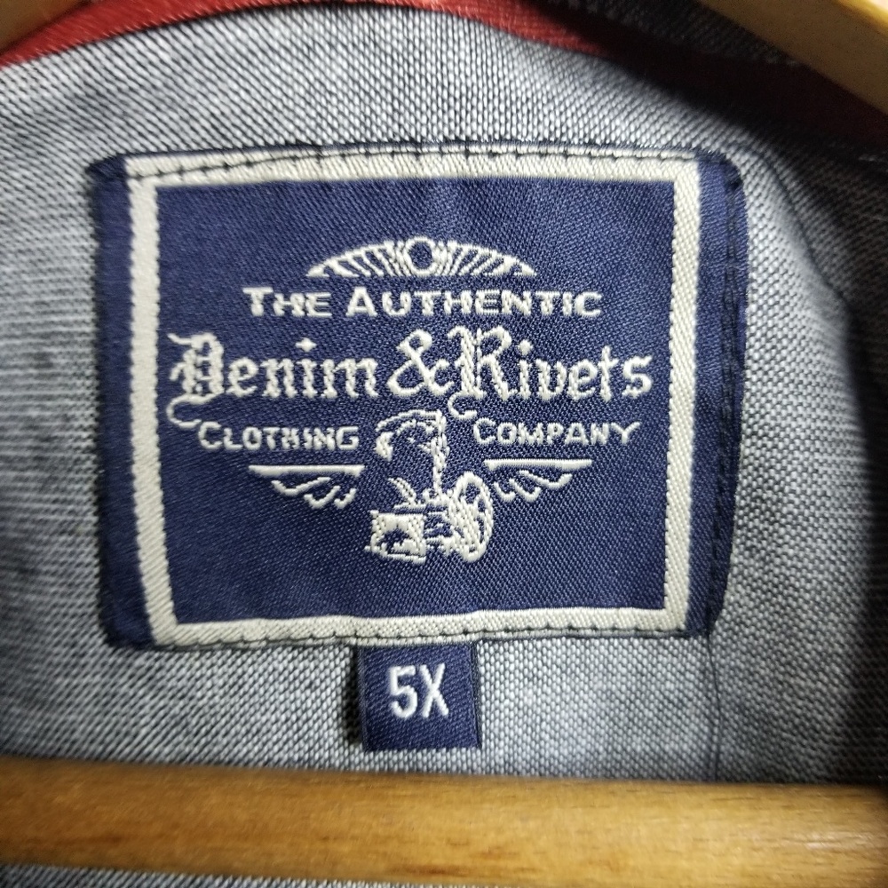 Men's Authentic Denim & Rivets Linen Button Down - Picture 5 of 5